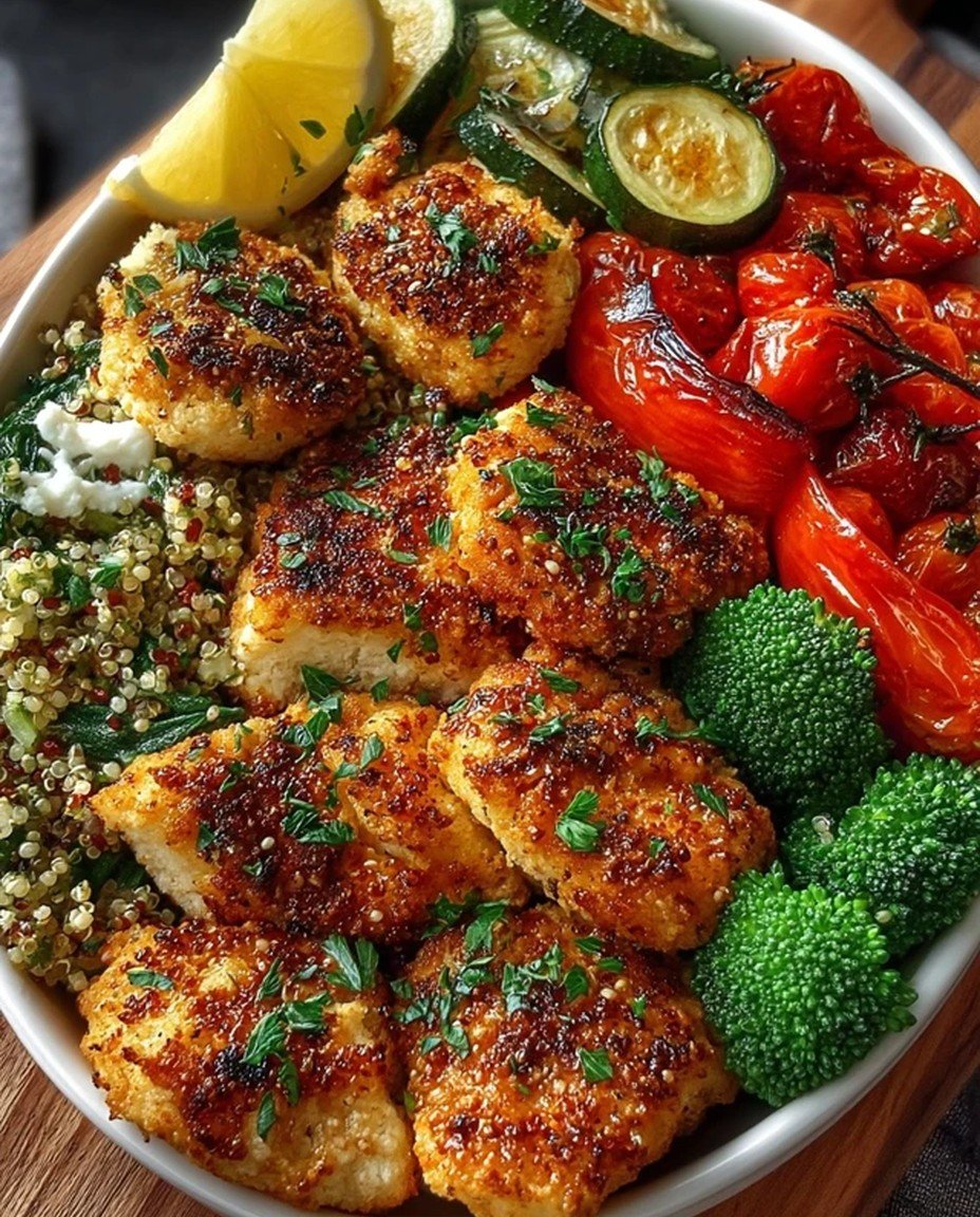 Air Fryer Chicken Bites and Broccoli image 2