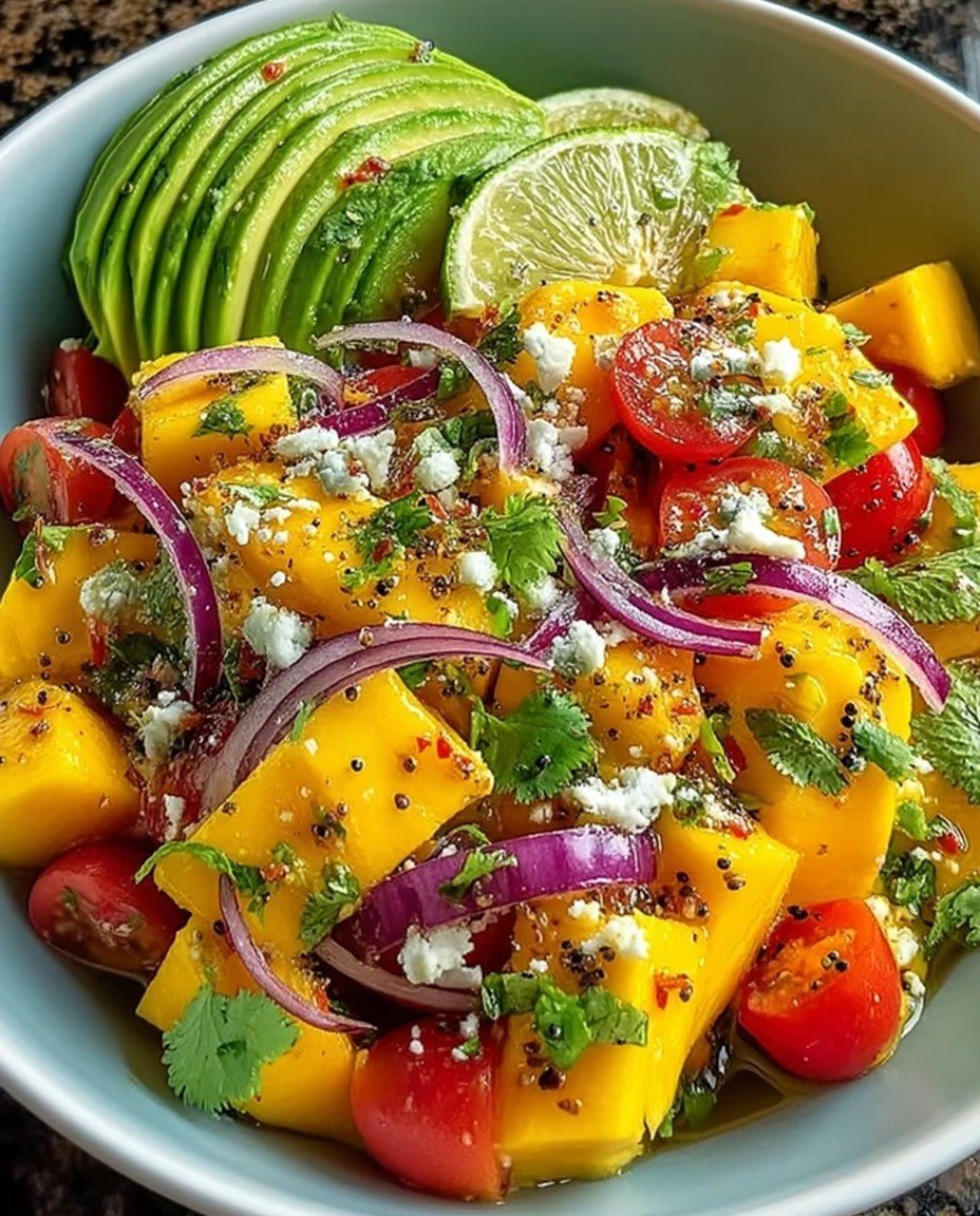 Avocado Mango Salad with Zesty Lime Dressing - Dishes Tasty | Easy & Delicious Recipes image 2