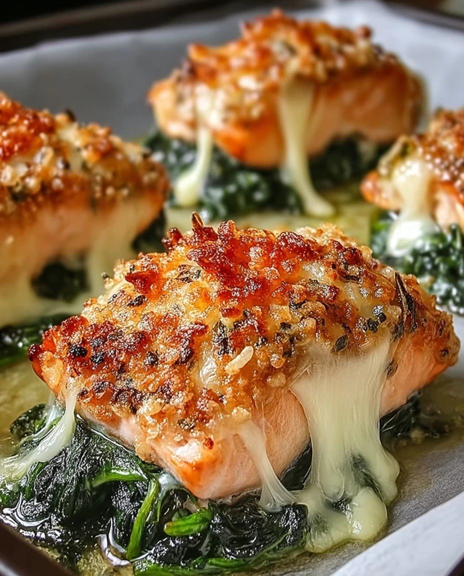 Baked Salmon With Spinach image 2