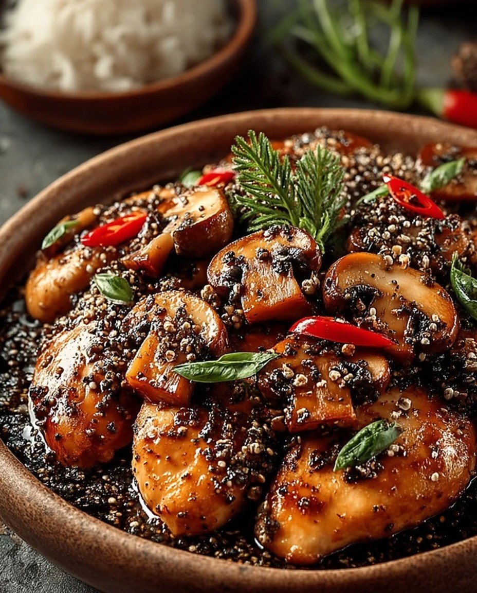 Black Pepper Chicken with Mushrooms – Quick & Savory Dinner image 2