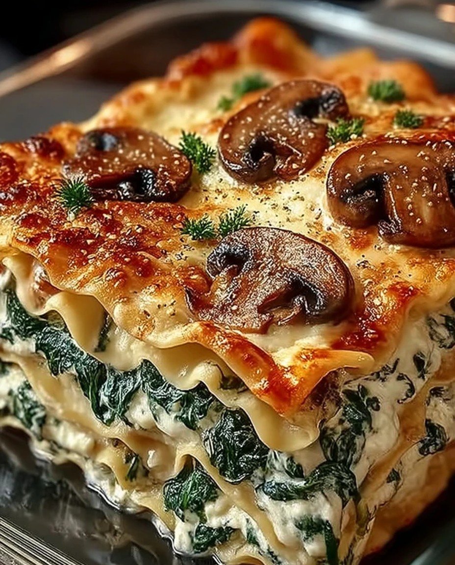 Creamy Spinach Mushroom Lasagna image 2
