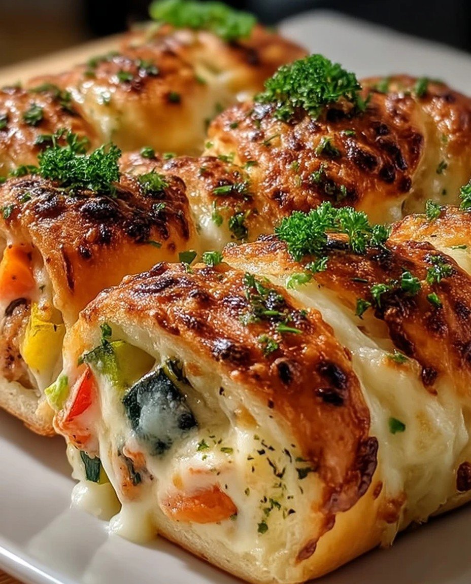 Easy Cheesy Baked Vegetable Rolls image 2
