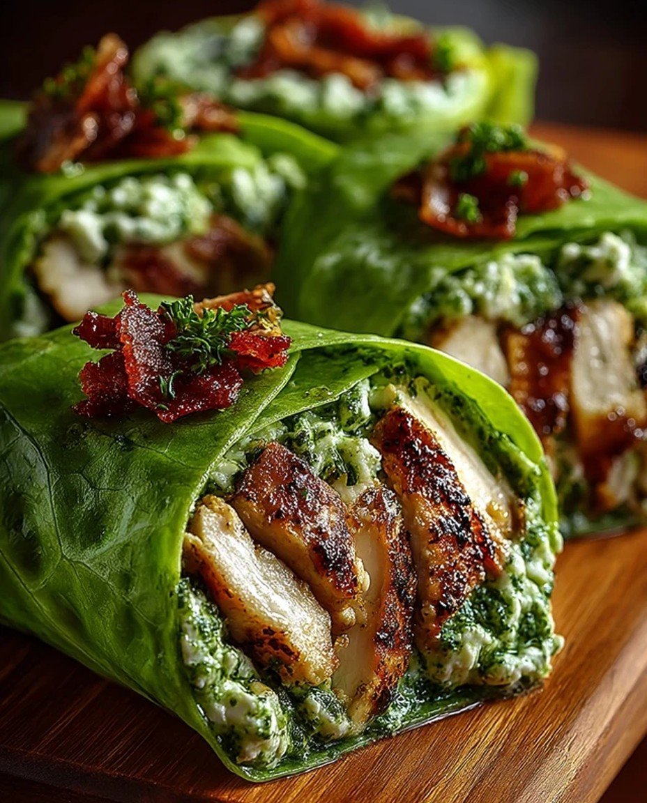 Easy Football Season Party Food: Pesto Chicken Lettuce Wraps image 2