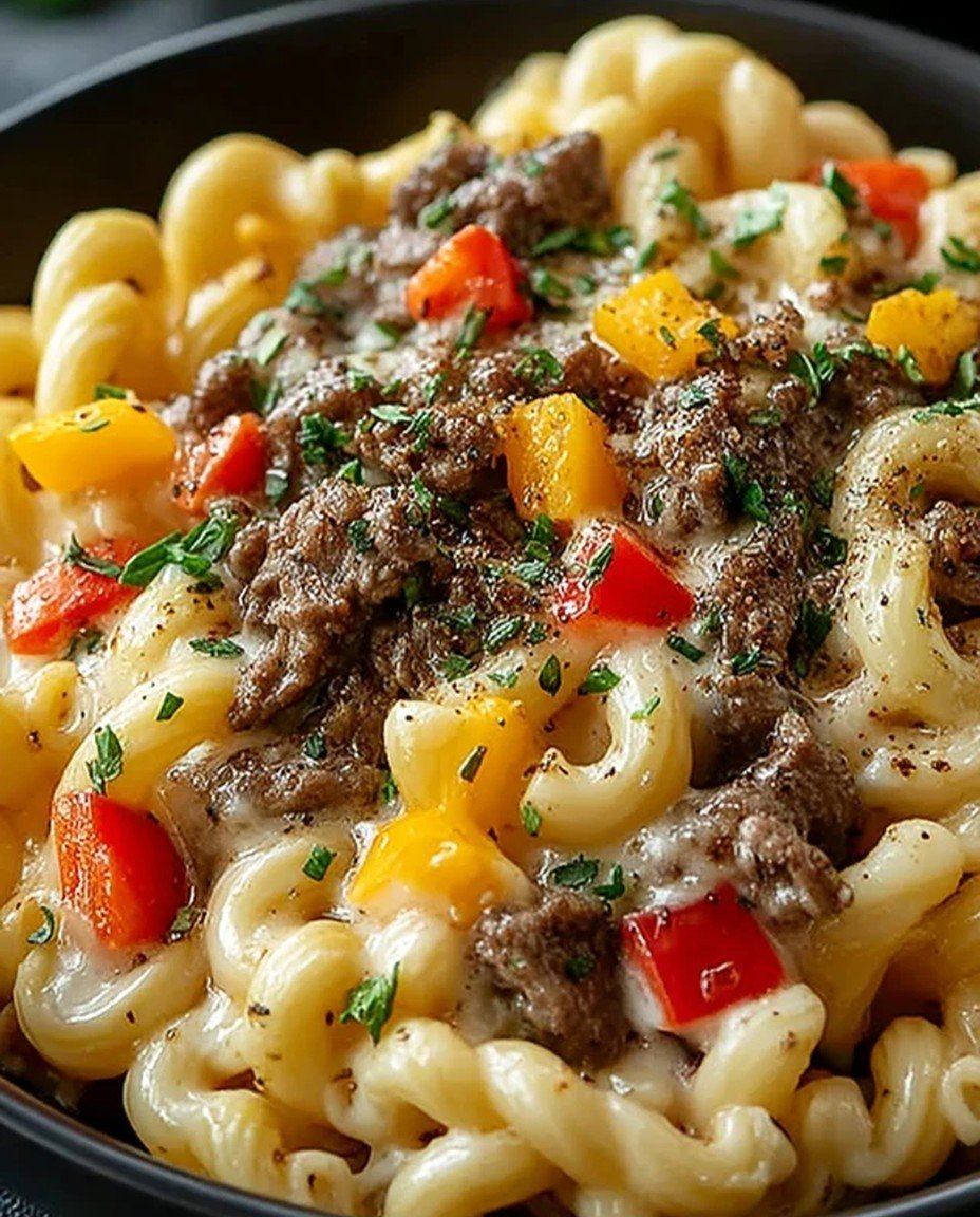 Easy High-Protein Philly Cheesesteak Mac image 2