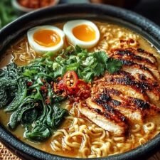 Fiery Garlic Chicken Ramen | Best Healthy Asian Comfort Food Recipe