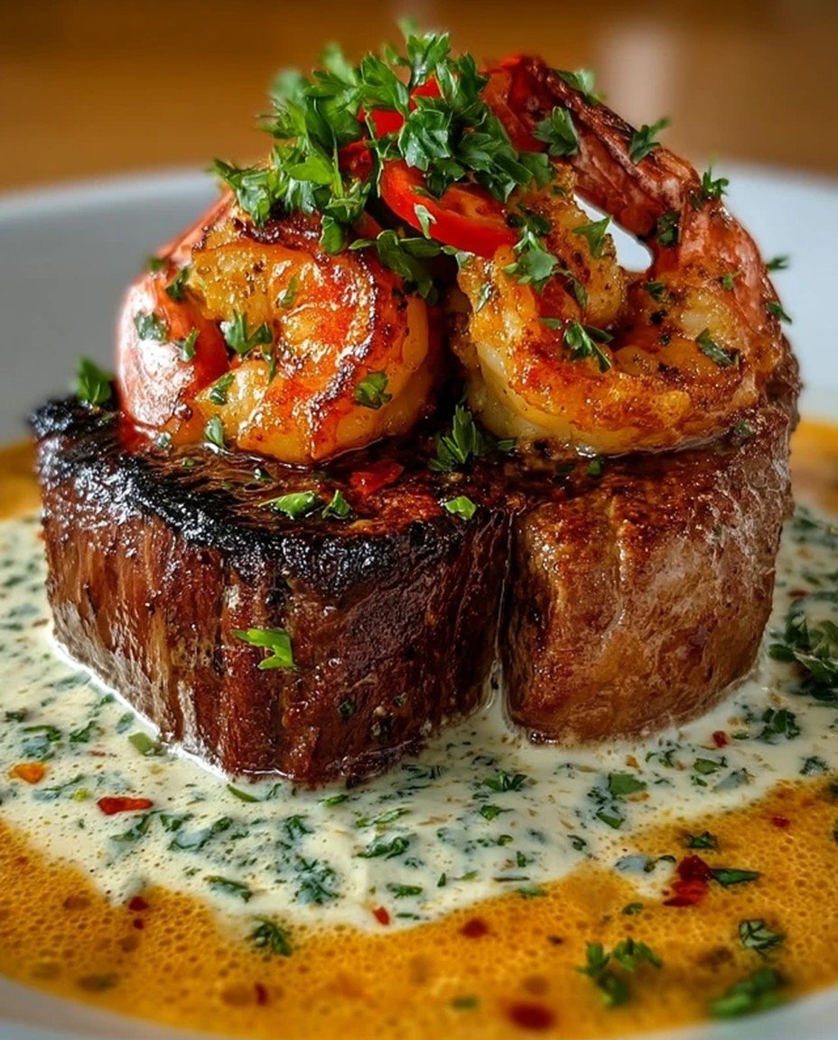 Filet Mignon with Shrimp and Lobster Cream Sauce: The Ultimate Showstopper Dish! image 2