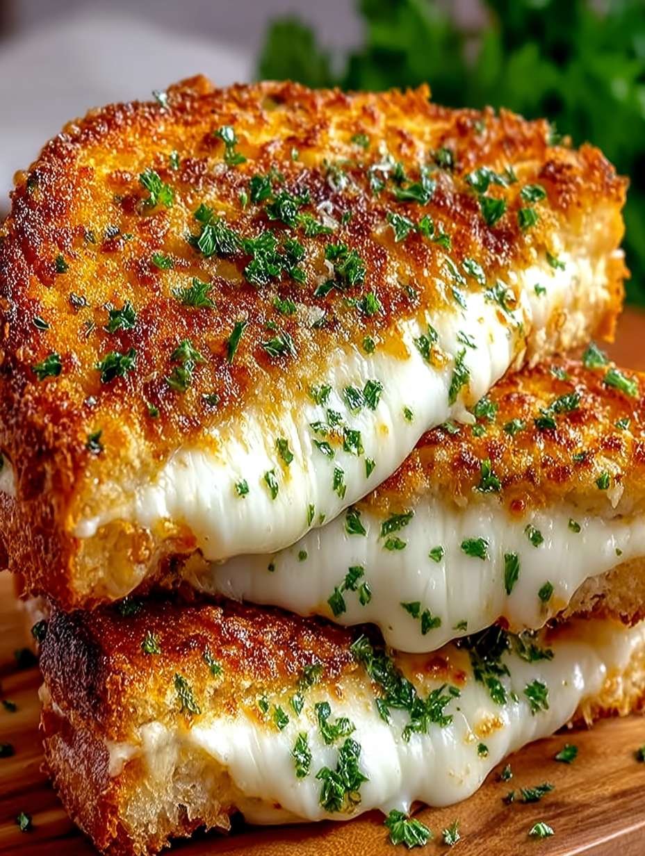 Garlic Bread Grilled Cheese | 15 min Lunch Idea image 2
