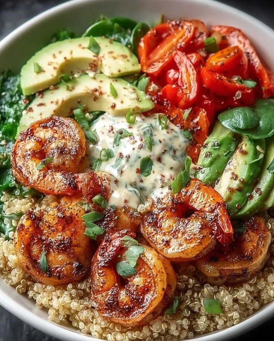 Healthy Grilled Shrimp Quinoa Bowl (Easy Meal Prep!) image 2