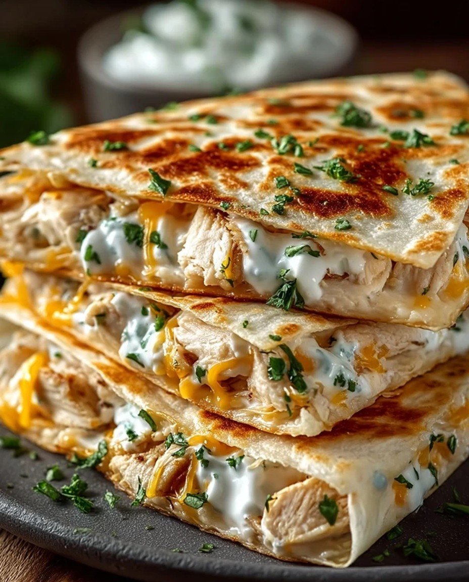 High Protein Chicken Ranch Quesadilla Recipe – Quick Meal image 2