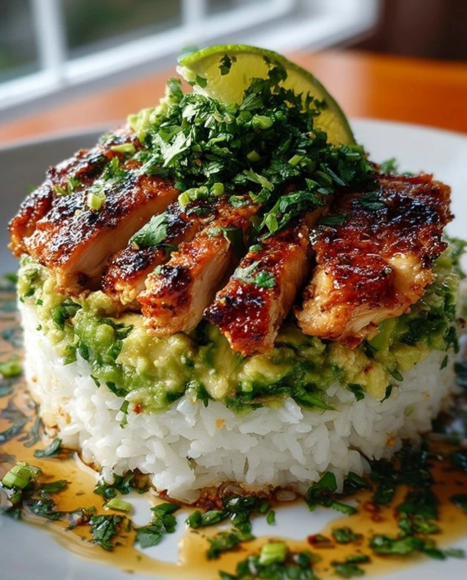 Honey Lime Chicken & Avocado Rice Stack image 2