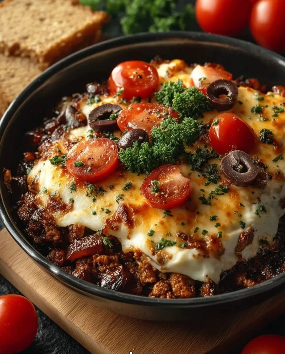 Mediterranean Keto Ground Chicken Skillet with Olives and Feta image 2