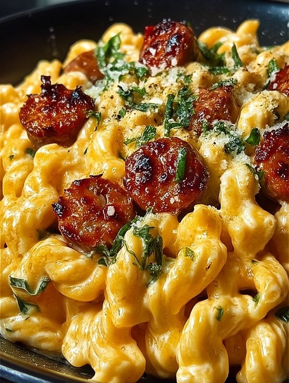 One-Pan Creamy White Cheddar Ranch Sausage Pasta Delight image 2