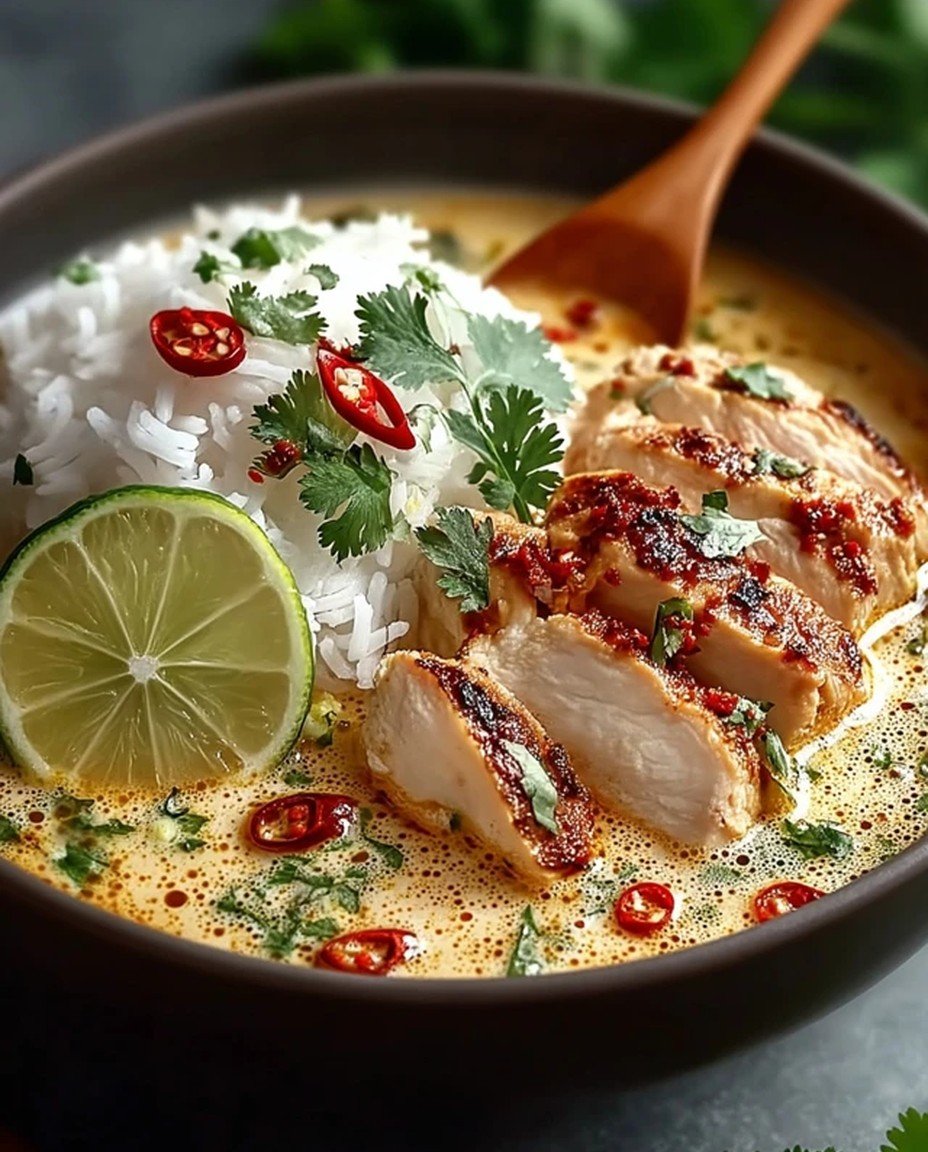 One-Pot Coconut Chicken Brothy Rice  Easy Cozy Dinner image 2