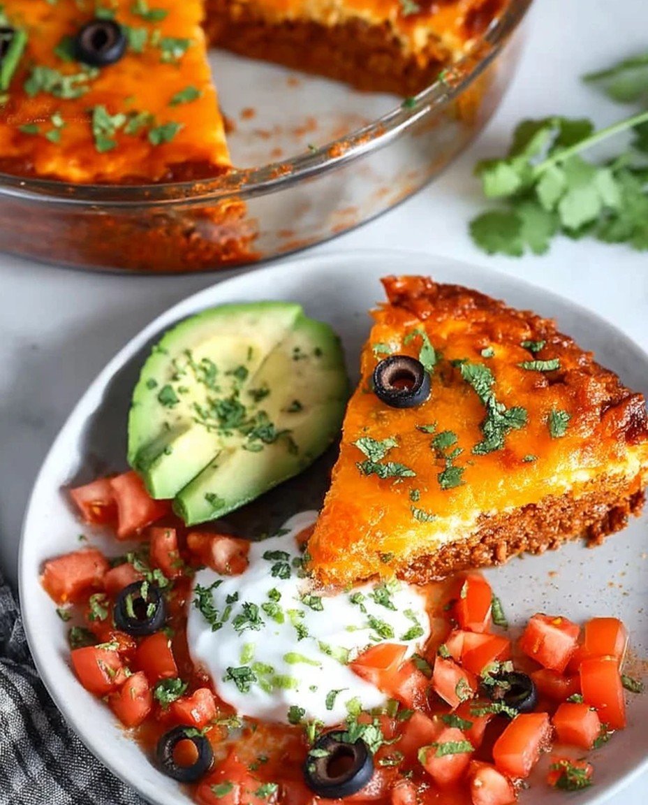 Perfect Crustless Taco Pie (Keto Taco Pie) - Whole Lotta Yum image 2