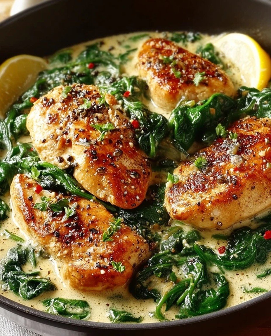 Quick and Easy Garlic Chicken with Spinach | One-Pan Skillet Meal image 2