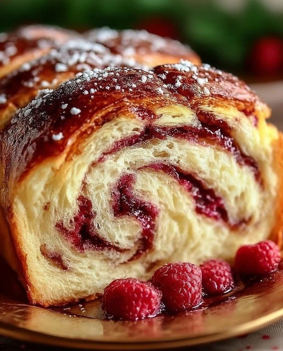 Raspberry Swirl Brioche Loaf Recipe for Breakfast or Dessert image 2