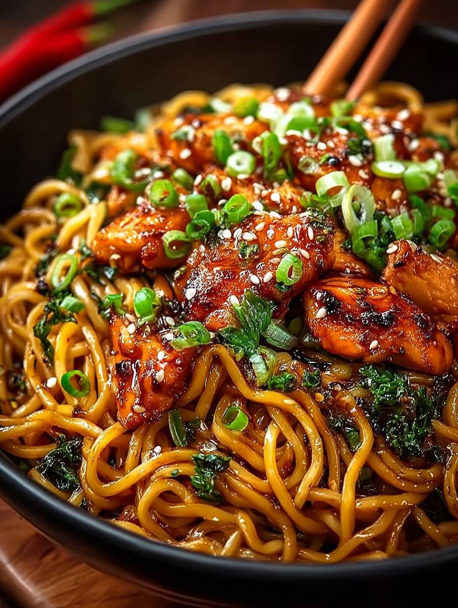 Savory Sticky Garlic Chicken with Noodles: A Flavorful Delight image 2