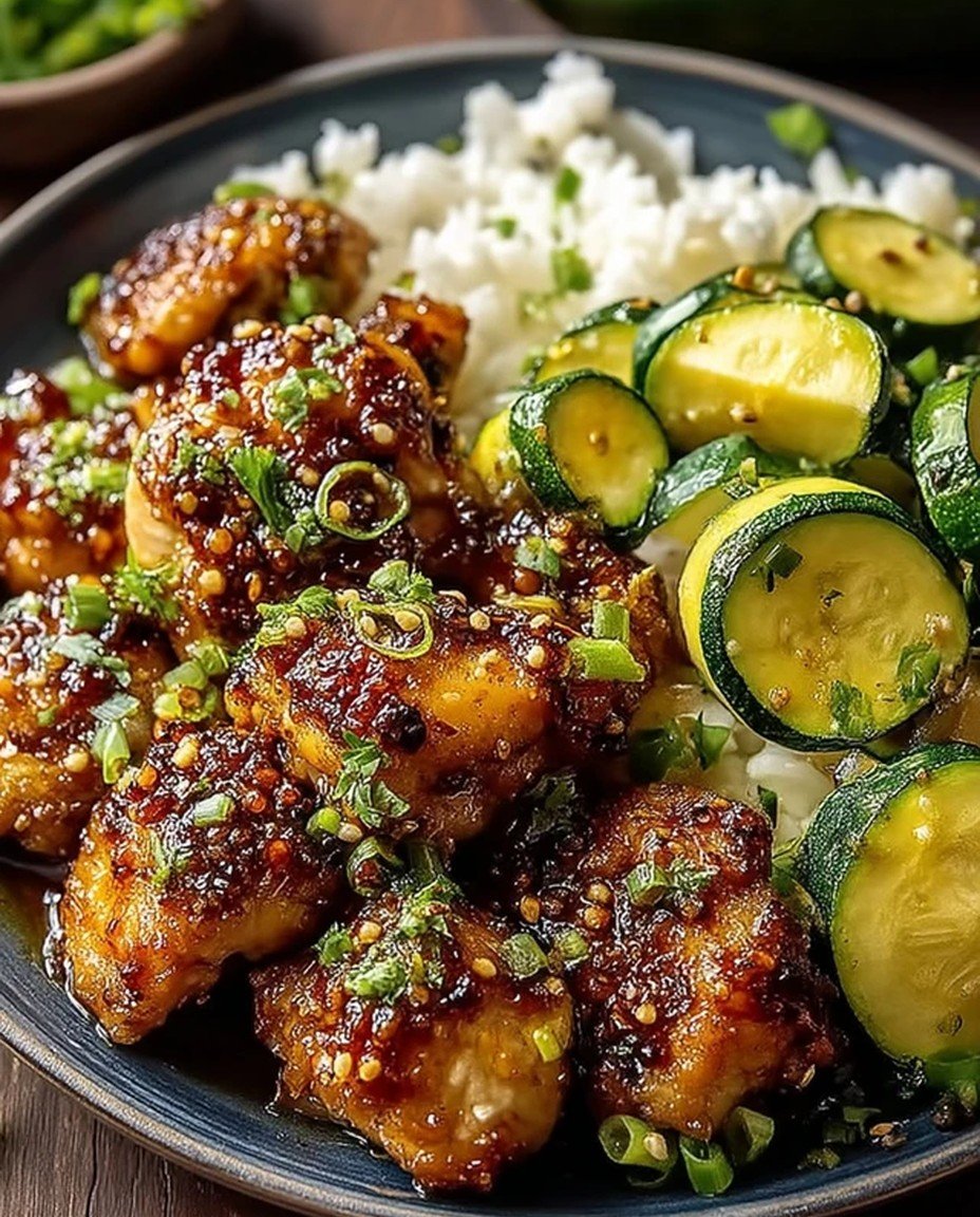 Sheet Pan Hot Honey Garlic Chicken and Zucchini image 2