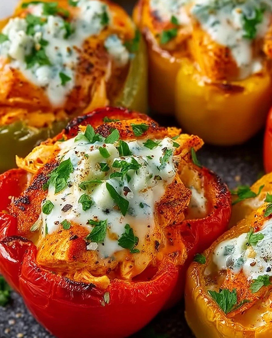 Spicy Buffalo Chicken Stuffed Peppers for Healthy Cravings image 2