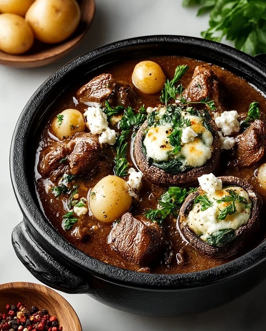 Spinach and Cheese Stuffed Portobello Mushroom image 2