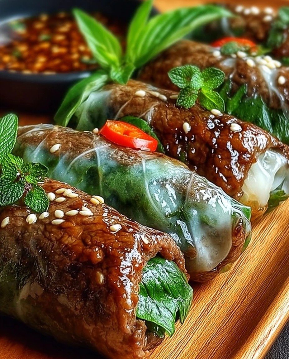 Thai Basil Beef Rolls – Fresh  Savory & Aromatic Wraps image 2