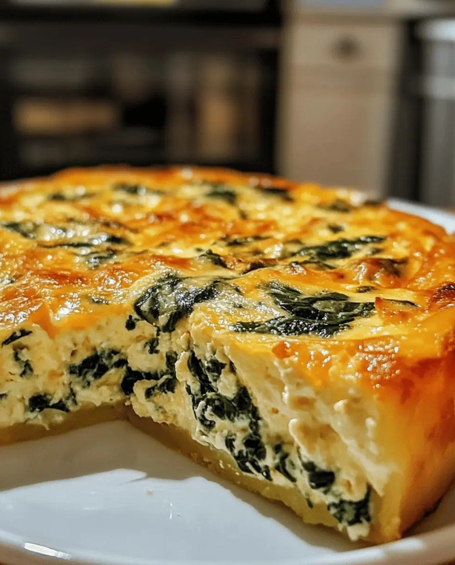 5-Sterne Hüttenkäse-Spinat-Quiche ohne Boden – Leicht  Flauschig & Gesund! image 2