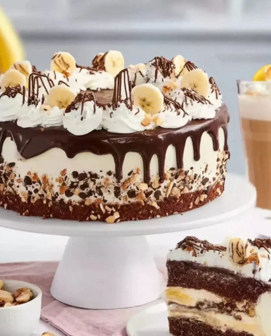 Banana Split Torte – Ein einfaches Schokoladen Dessert für jedes Fest image 2