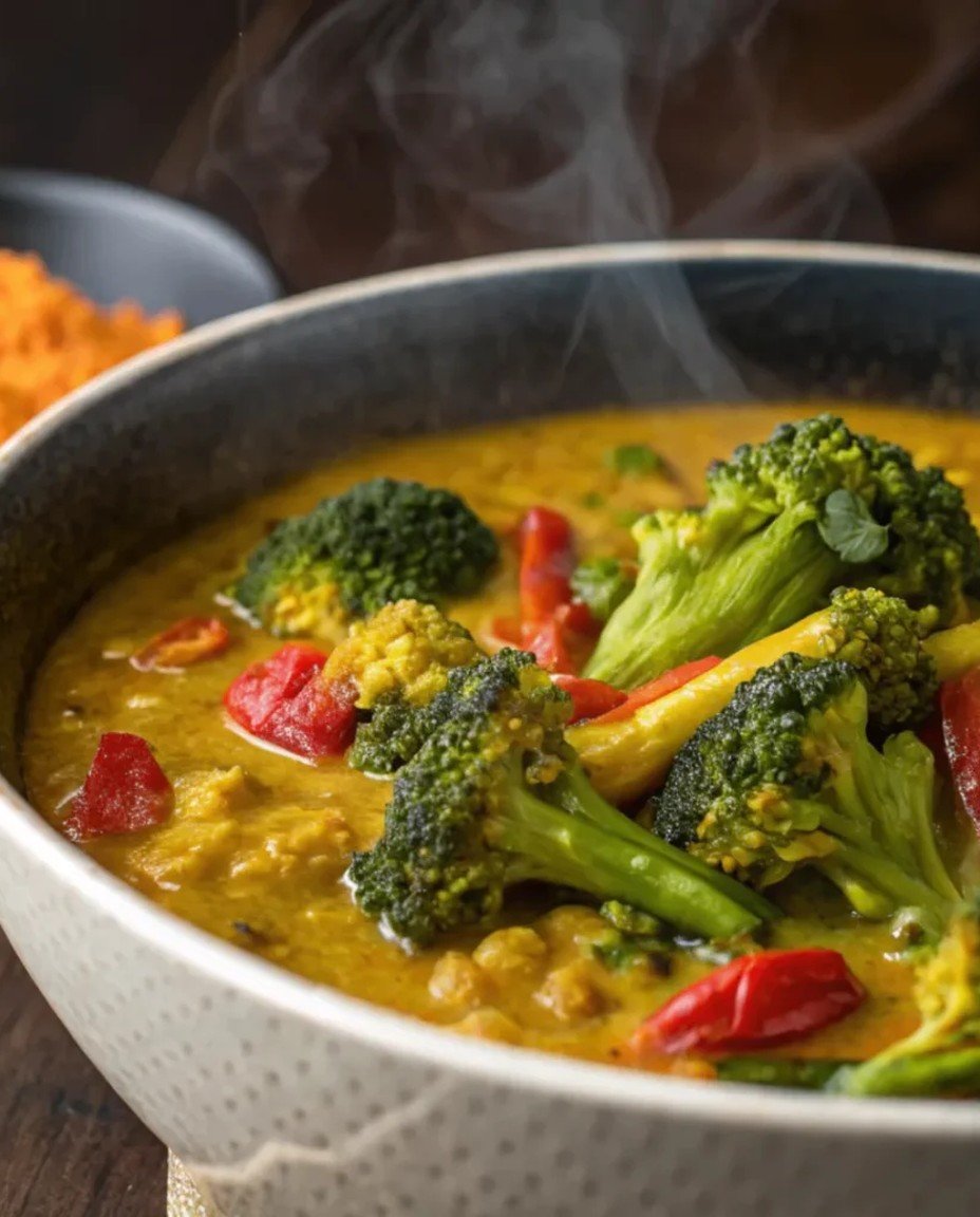 Brokkolicurry mit roten Linsen – Gesund  sättigend und aromatisch image 2