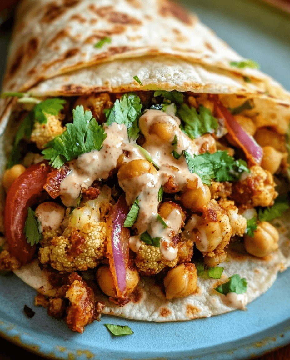 Chili-Limetten-Kichererbsen-Blumenkohl-Wrap: Frisch  würzig & vegan image 2