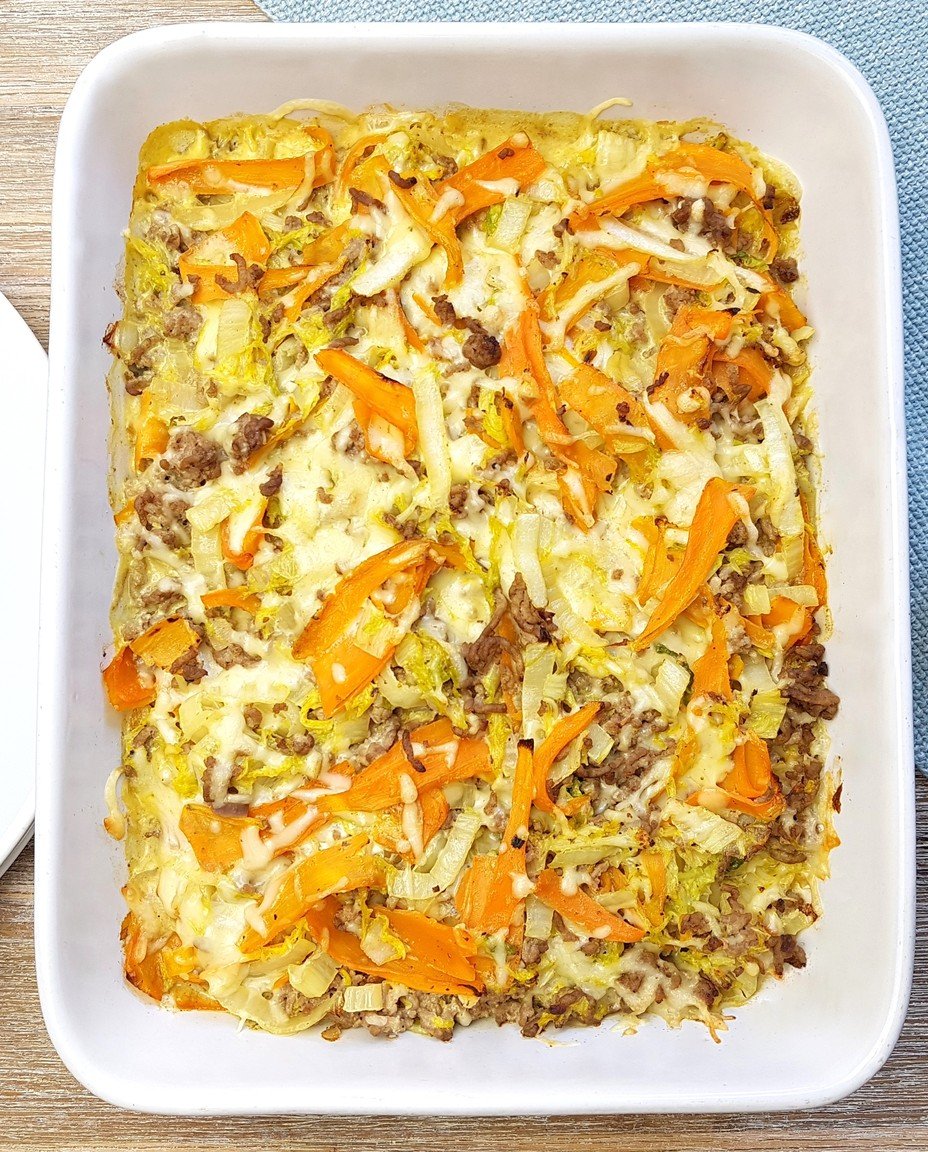 Chinakohl-Auflauf mit Karotten und Hackfleisch low carb image 2