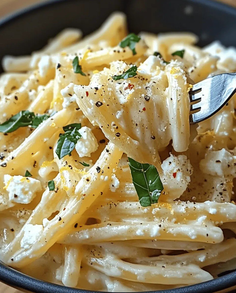 Cremige Zitronen-Feta-Pasta – frisch  cremig & mediterran image 2