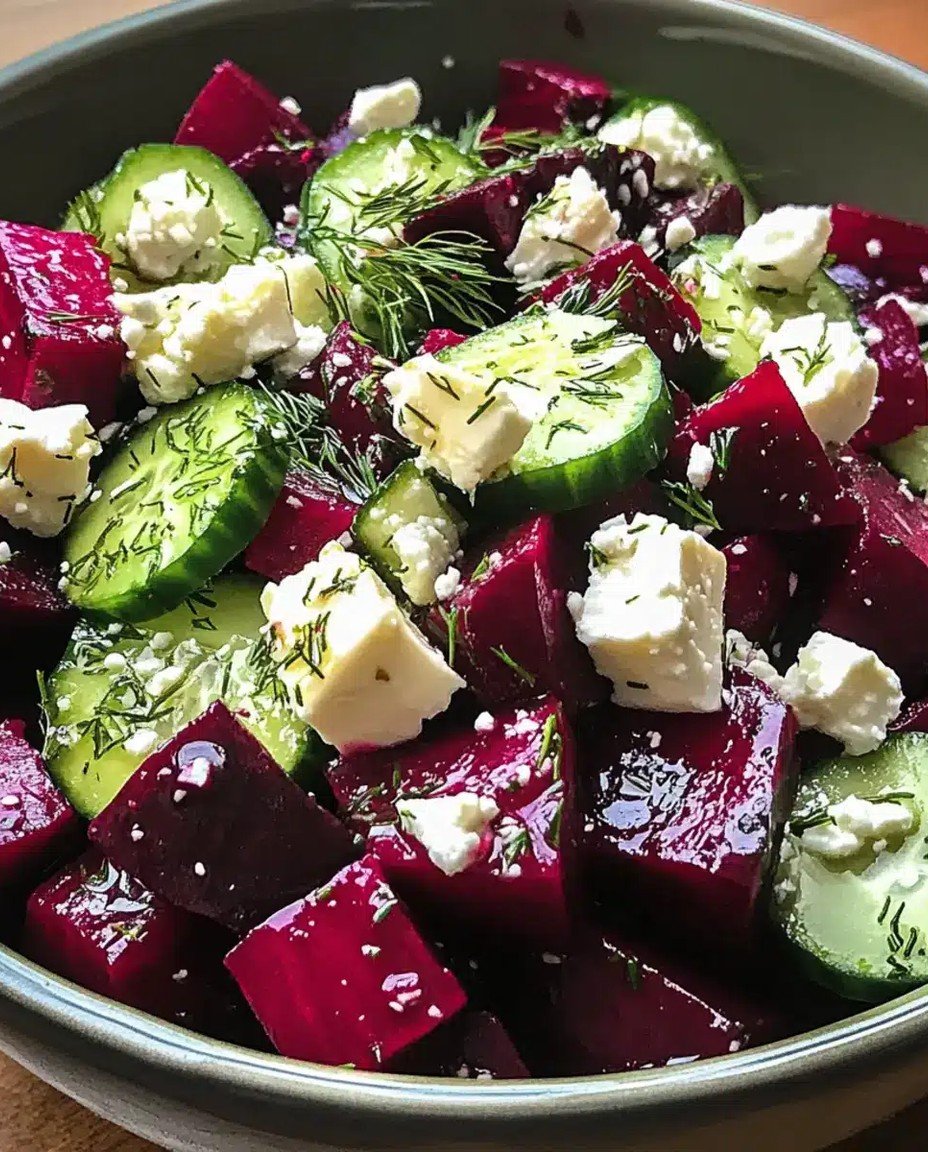 Der beste Rote-Bete-Salat mit Feta und Gurken – Frisch, gesund und super einfach! image 2