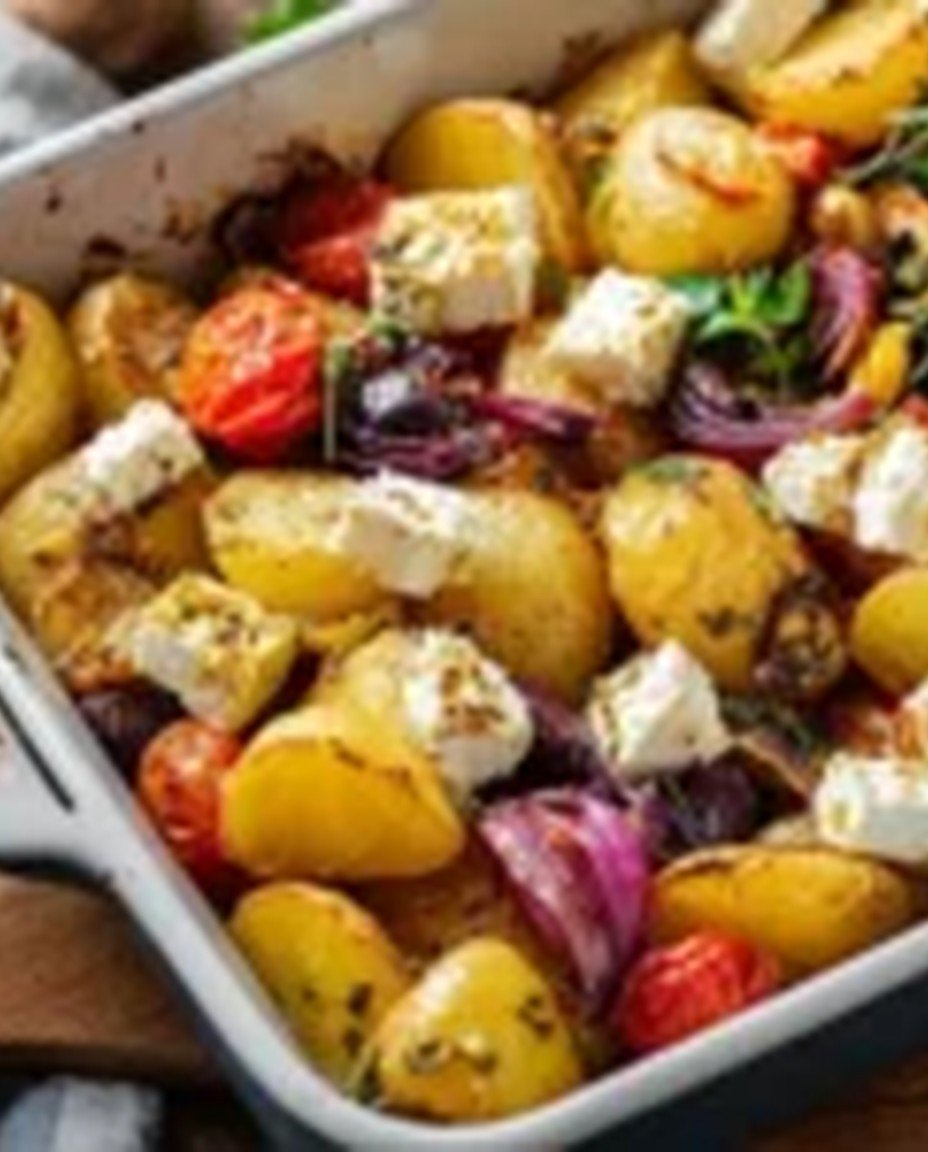 Feta Kartoffeln mit Ofengemüse – Gesundes Abendessen mit wenig Aufwand image 2