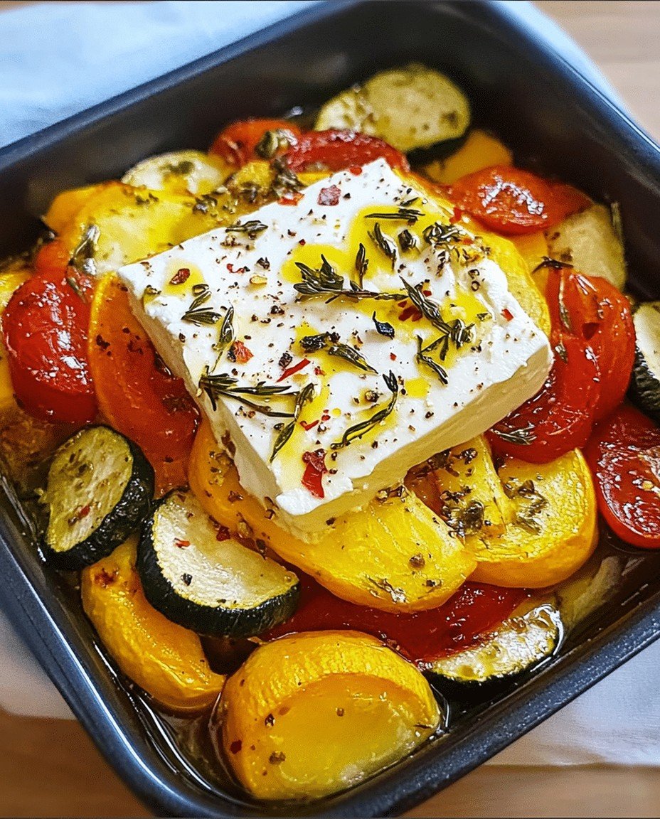 Gebackener Feta auf mediterranem Gemüse – Ein Low-Carb Genuss! image 2