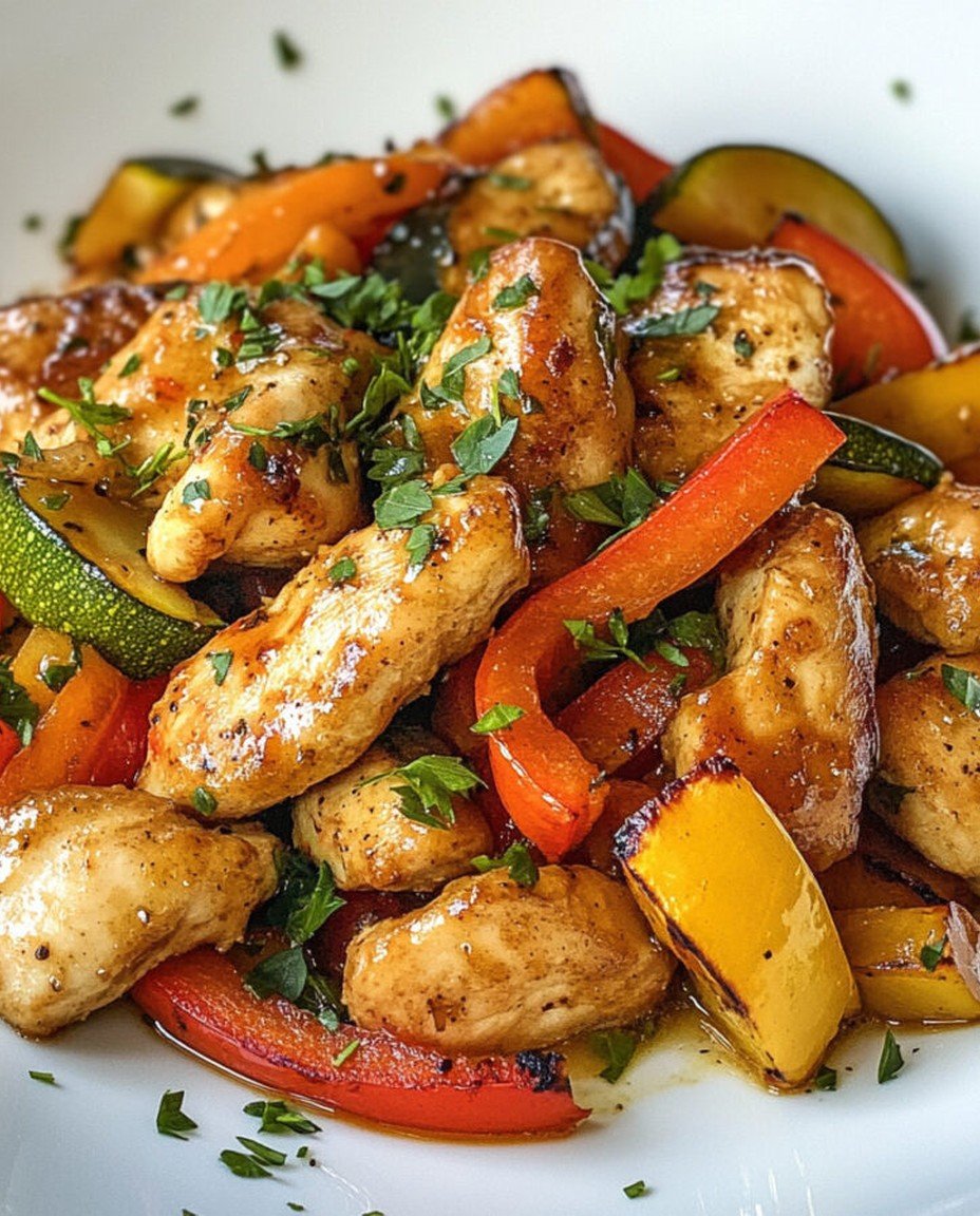 Hähnchen mit Gemüse aus der Pfanne image 2