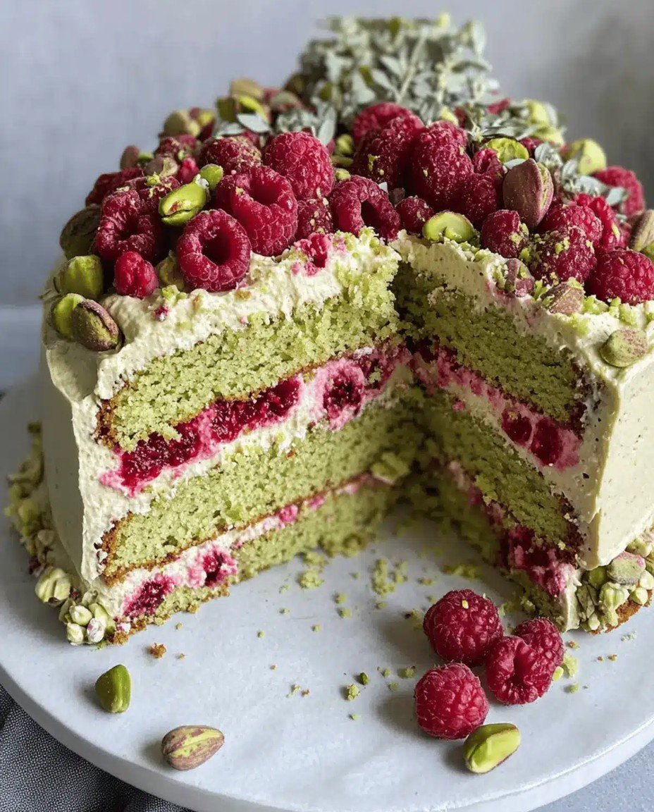 Himmlische Pistazien-Himbeer-Torte image 2
