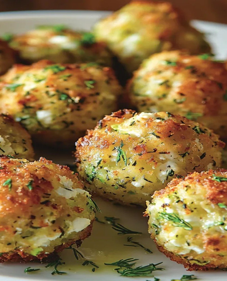 Knusprige Zucchini-Feta-Bällchen – Einfaches  schnelles und leckeres Rezept image 2