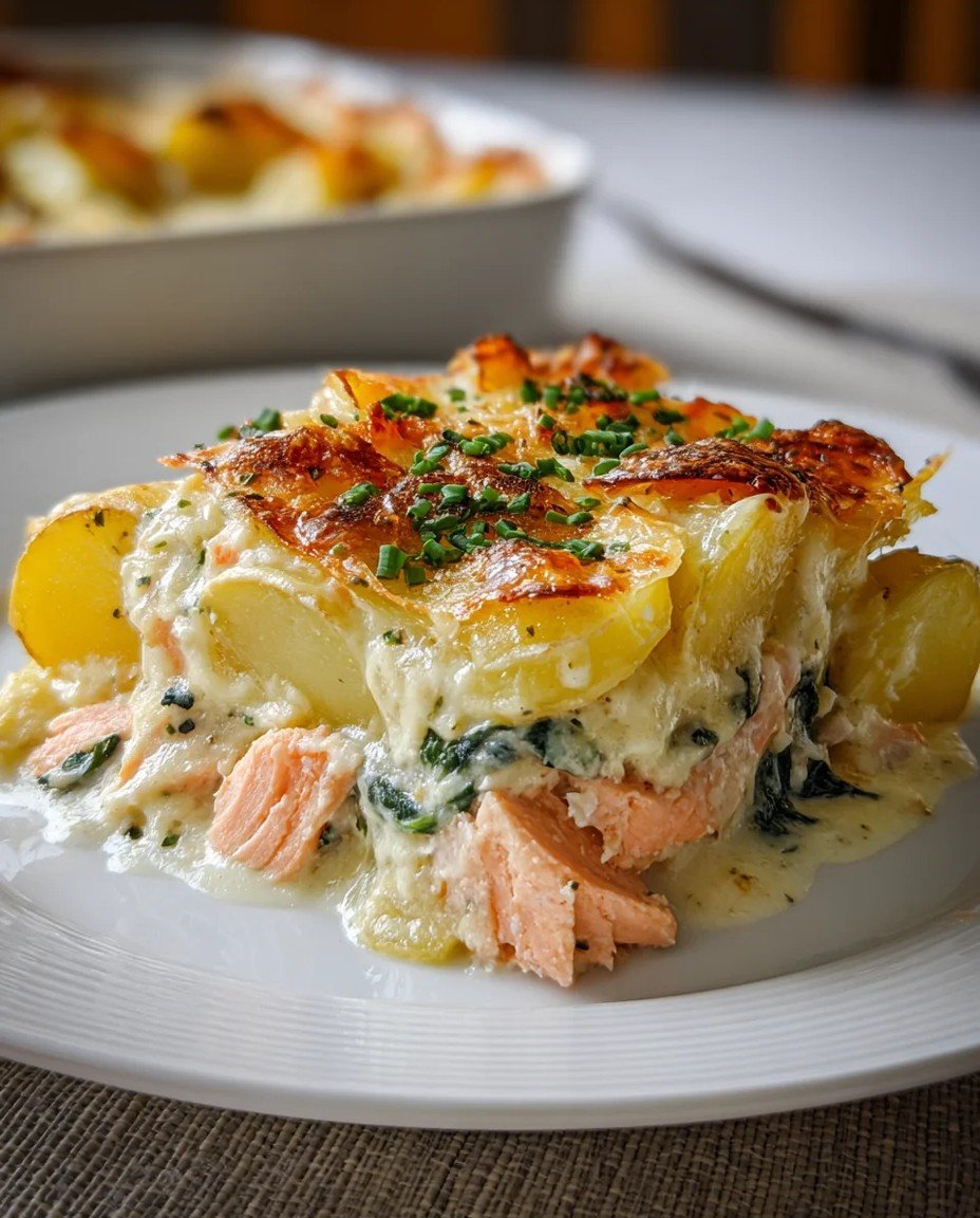 Perfekter Zarter Lachs Auflauf Mit Kartoffeln Für Ihr Abendessen image 2