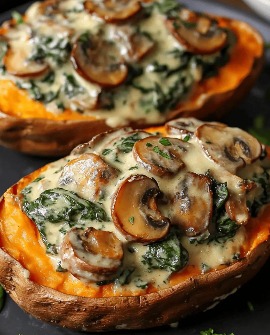 Wohlfühl-Süßkartoffeln: Unwiderstehlich Cremig Gefüllt mit Pilz & Spinat image 2
