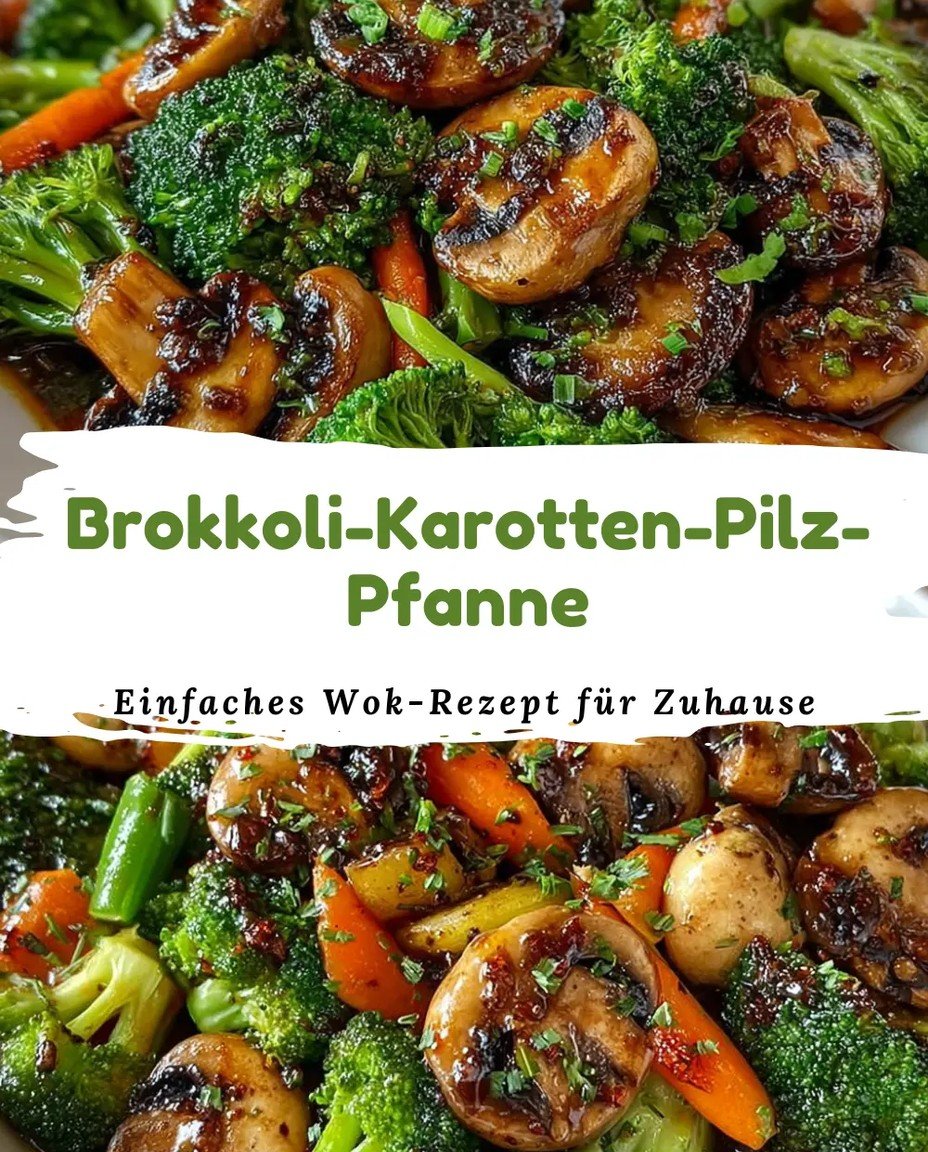 Wunderbar einfache Gemüsepfanne mit Brokkoli und Pilzen image 2