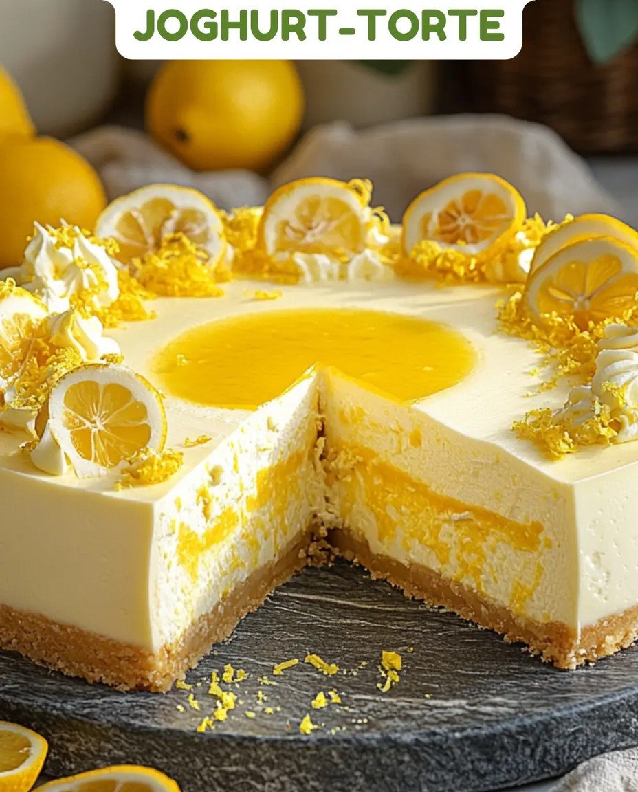 Zitronen-Torte mit Joghurt – Frisch  Cremig & Einfach Lecker image 2