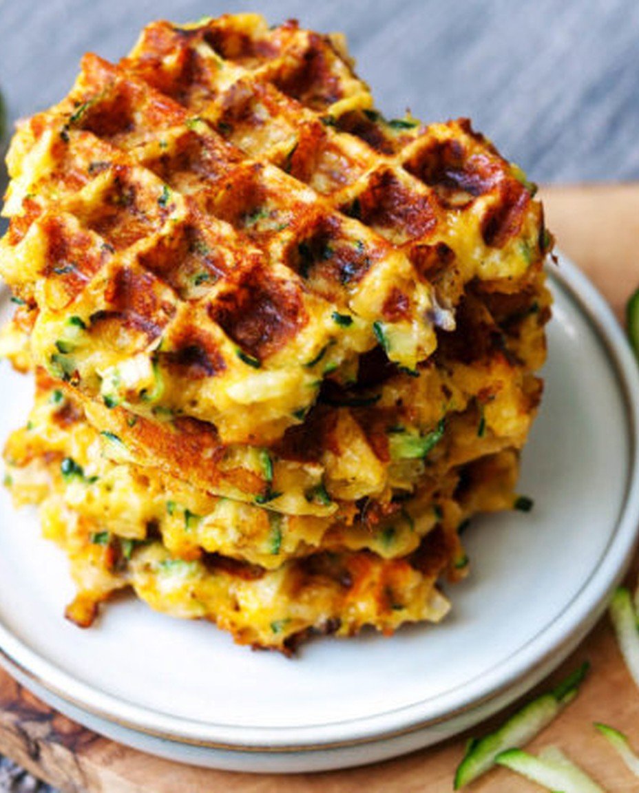 Zucchiniwaffeln mit Cheddar image 2