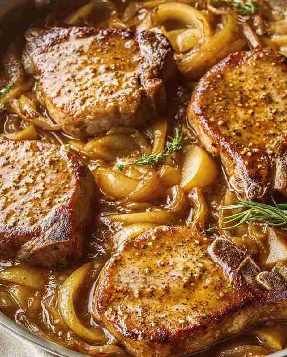 Apfelmus-Schweinekoteletts mit aromatischen Gewürzen image 2