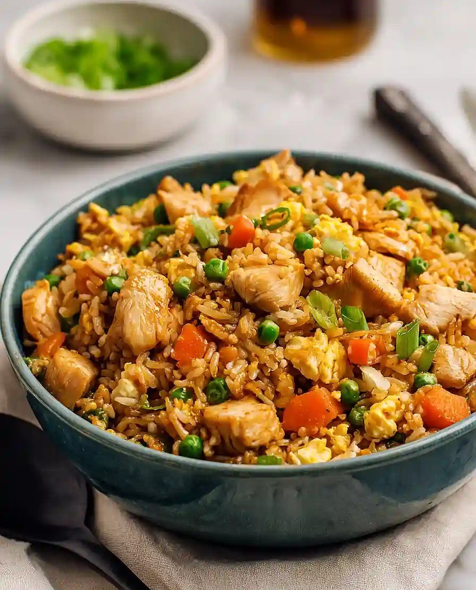 Bester gebratener Reis mit Hühnchen image 2