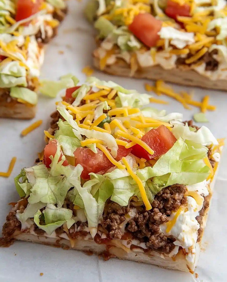 Crescent Roll Taco Pizza auf einem knusprigen Teigboden – Das perfekte Rezept für einen Taco-Pizza-Spaß! image 2