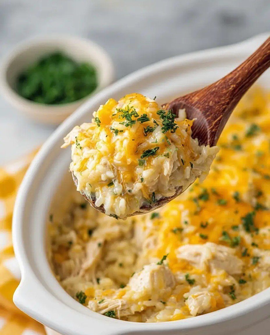 Familien-Crockpot-Hühnchen-Reis-Auflauf image 2