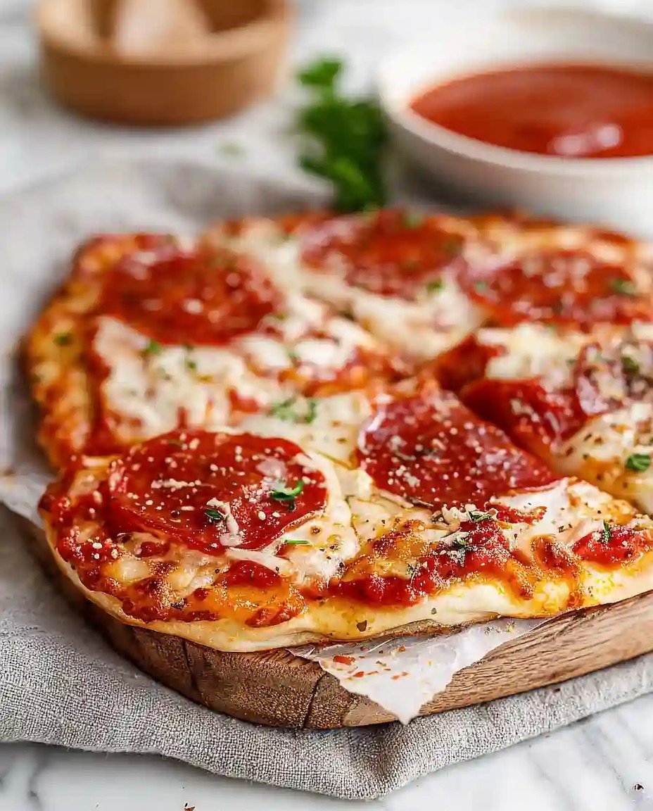 Fluffiger Quark-Pizzaboden aus der Heißluftfritteuse image 2