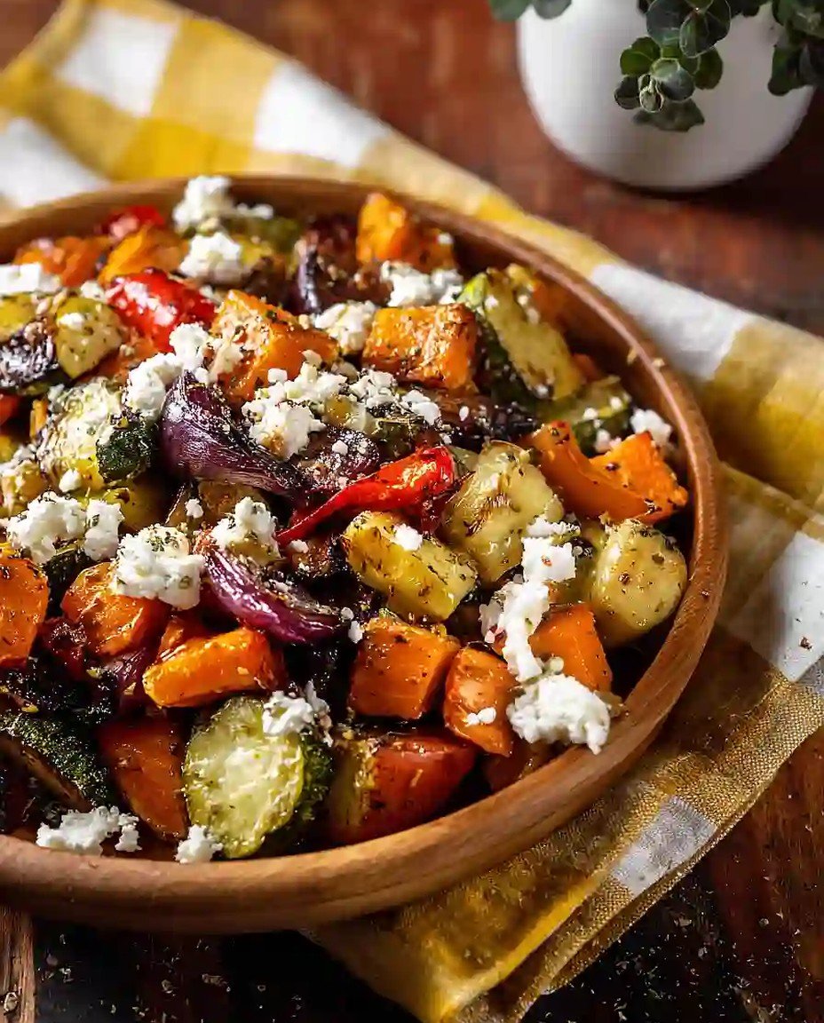 Geröstetes Gemüse mit Süßkartoffeln und Feta – Ein gesundes Rezept für deine Küche! image 2