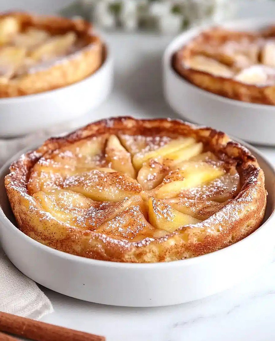 Goldene deutsche Apfelpfannkuchen image 2