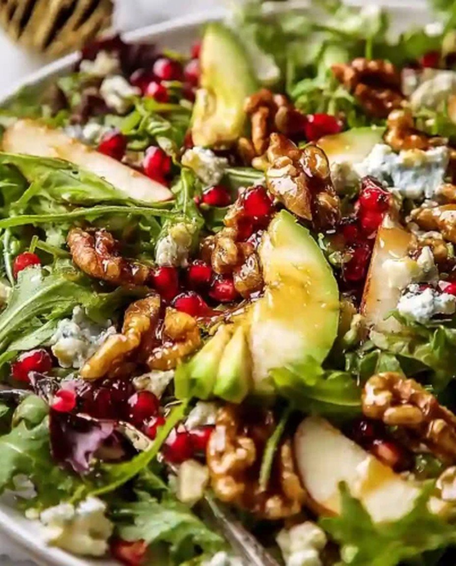 Granatapfel-Weihnachtssalat mit Honig-Senf-Dressing - Festlicher Genuss für die Feiertage! image 2